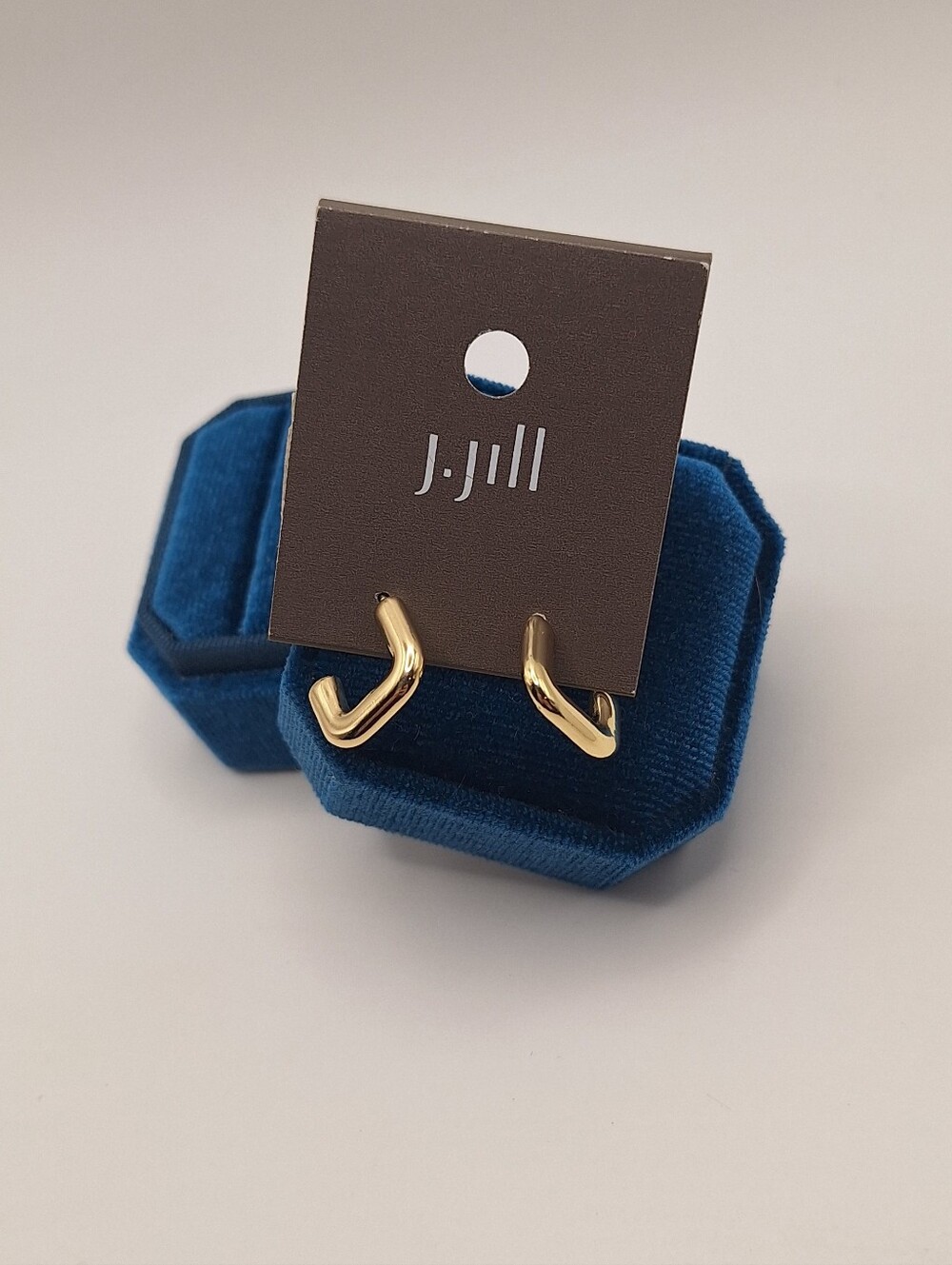 J.Jill NWT Gold Tone Geometric Open Hoop Earrings